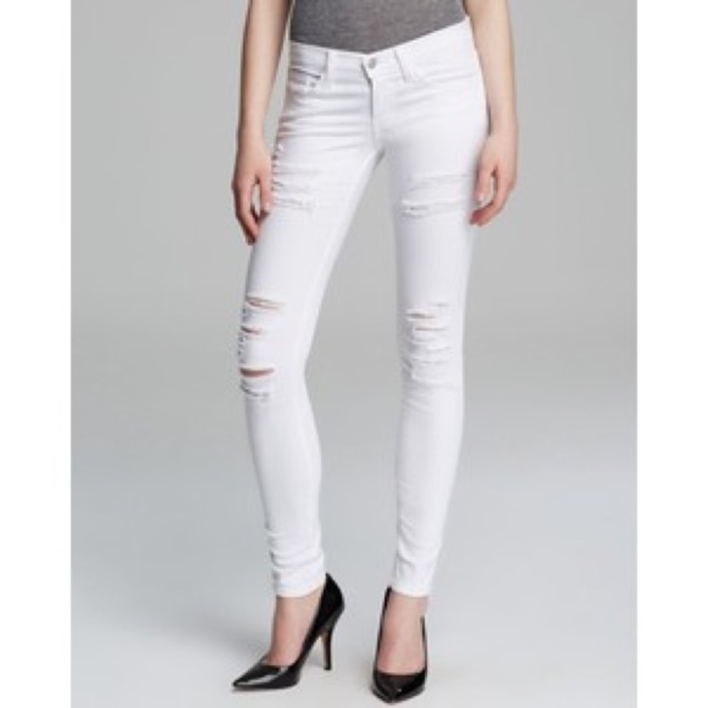 Flying Monkey white distressed jeans